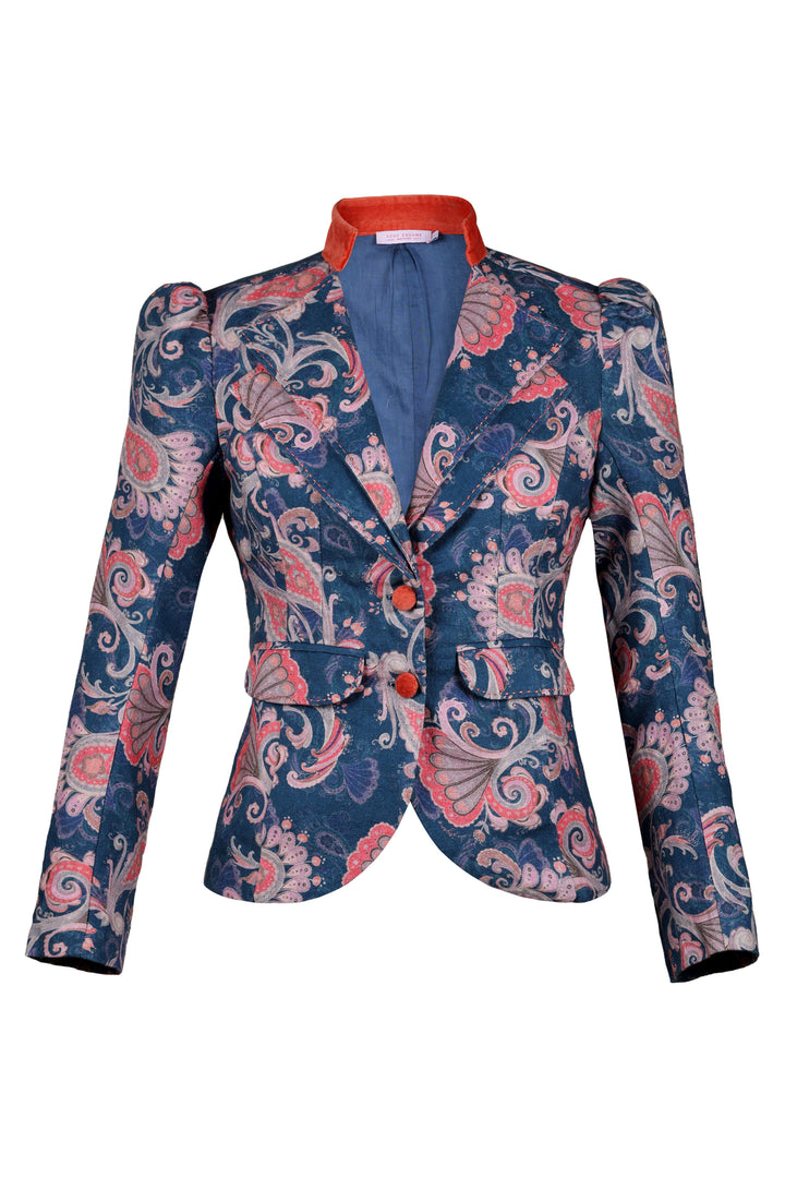 Double Lapel Blazer in Evening Flora