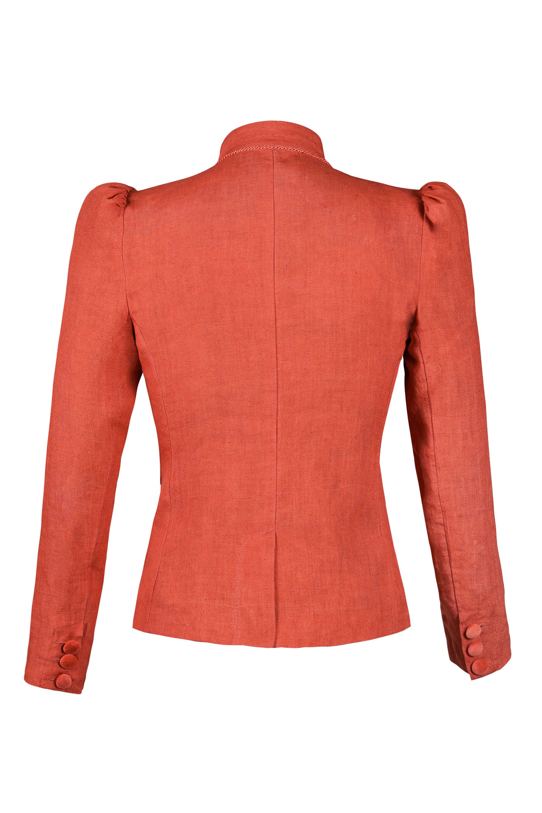 Double Lapel Blazer in Orange Flame