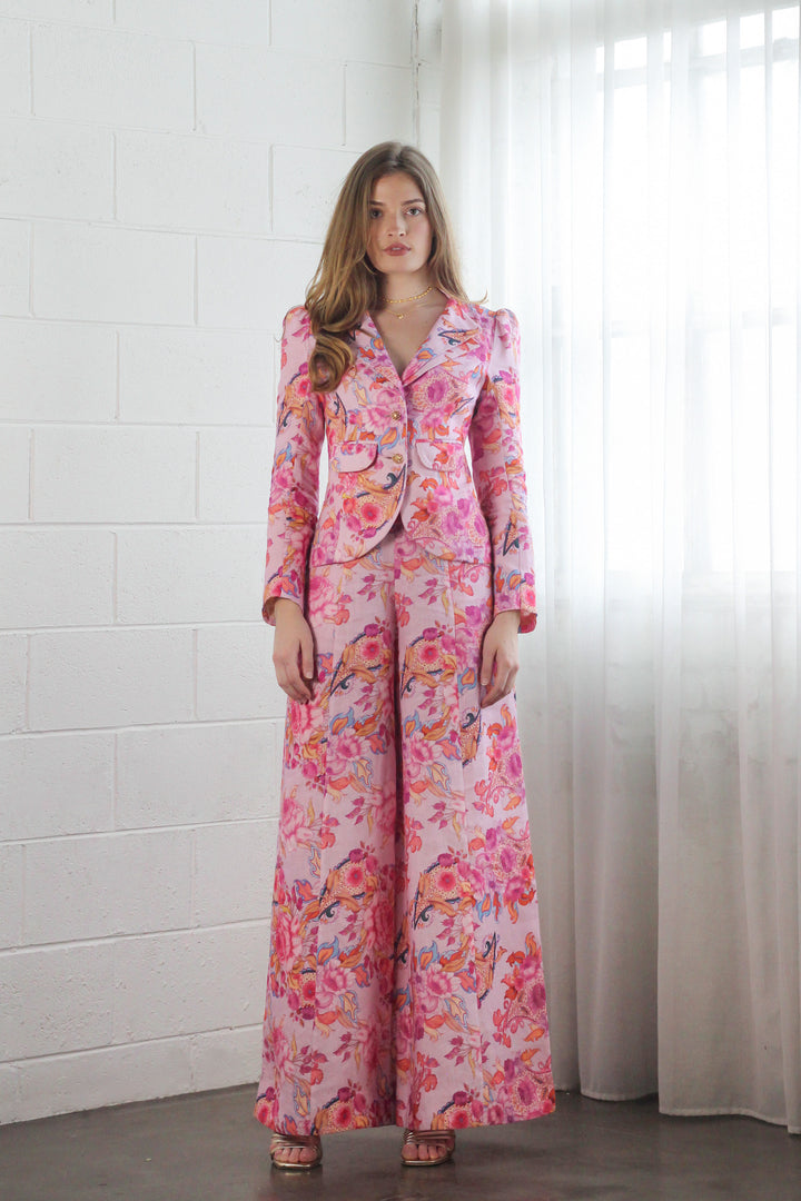 Double Lapel Blazer in Violet Harmony