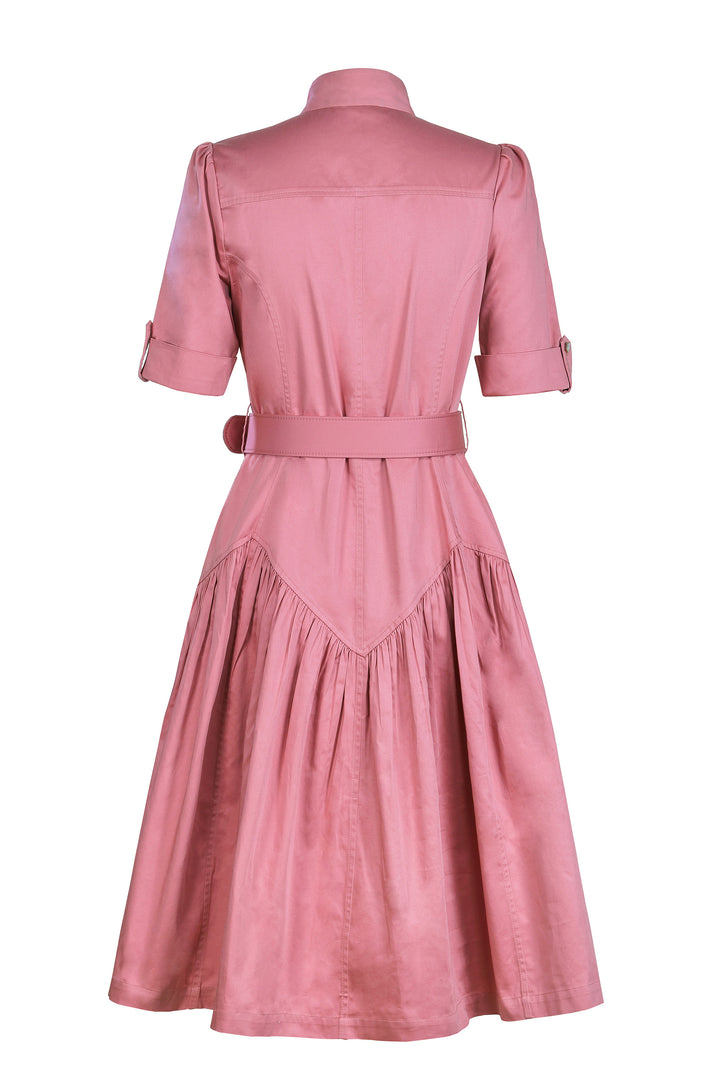 Utility Midi Dress in Dusk Pink