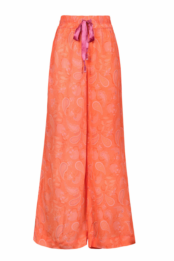 Elasticated High Waist Pant in Blushing Paisley