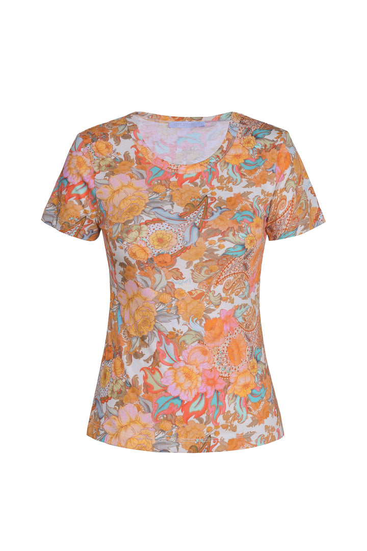 Fitted Tee in Champagne Picnic