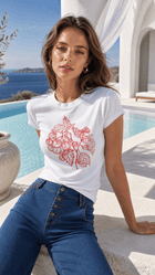 Graphic Tee in Tomato Anatomical