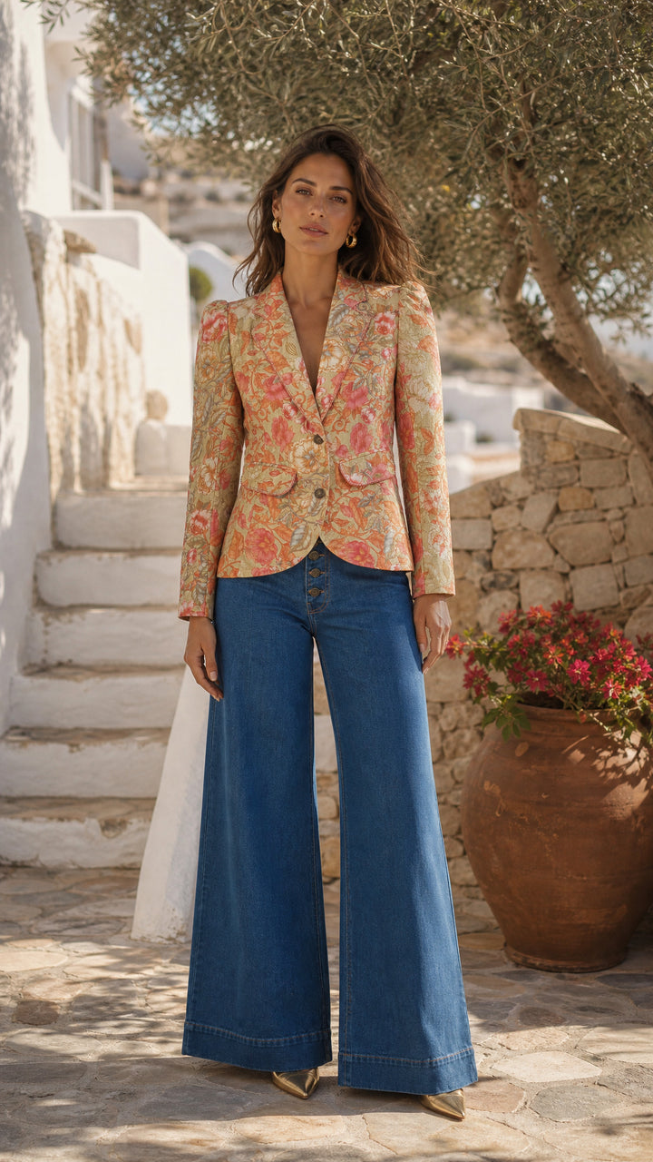 Tailored Blazer in Olive Grove