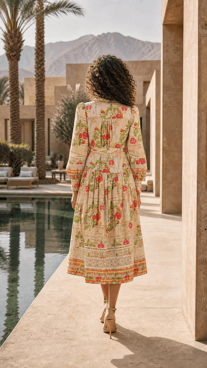 Trench Maxi Dress in Tomato Anatomica