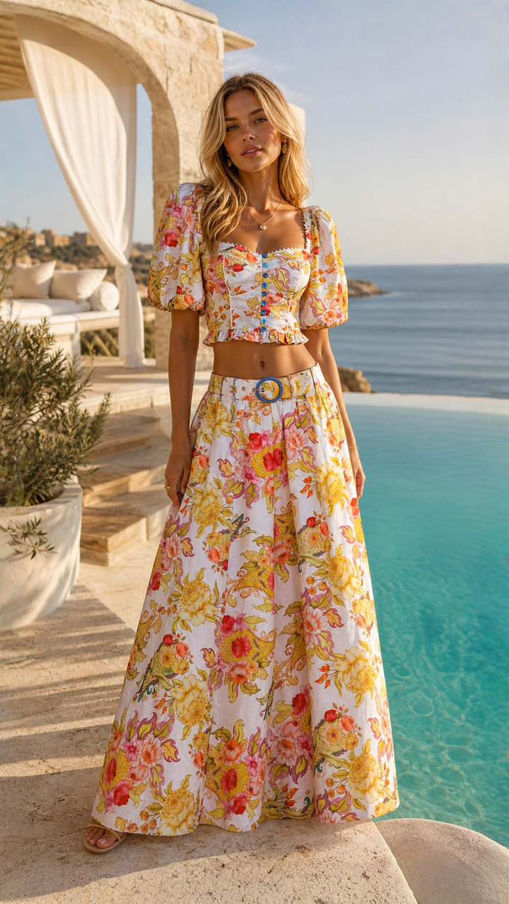 Super Wide Culotte in Luminous Petal
