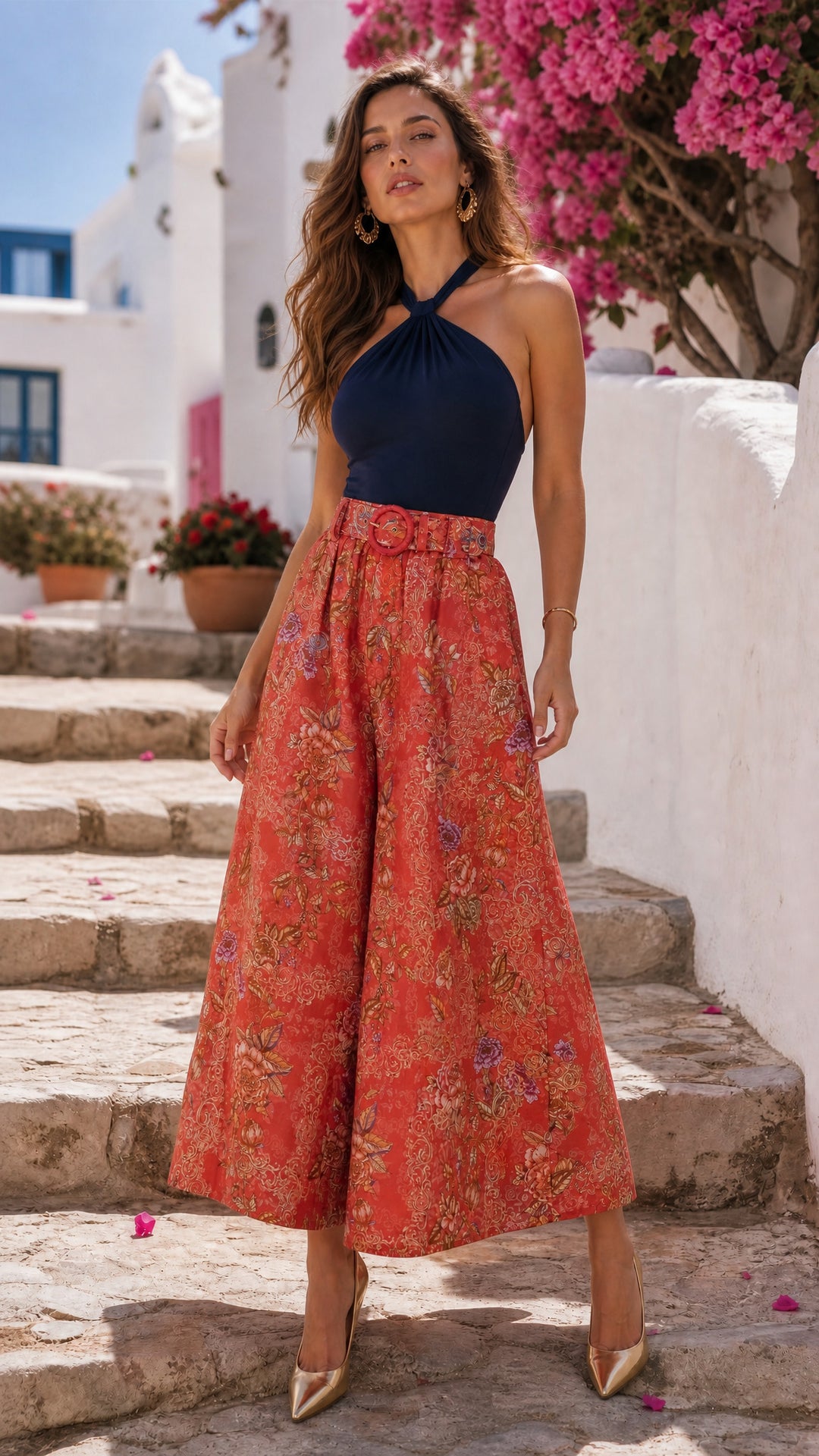 Super Wide Culotte in Desert Coral