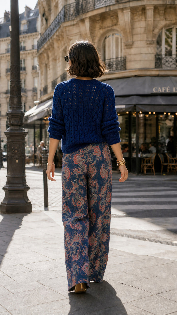 Bobbie Raglan Sweater in Blue