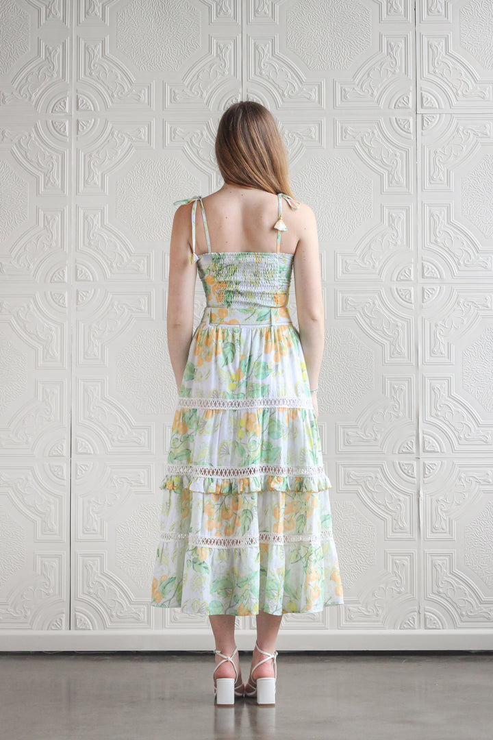 Tiered Maxi Skirt in Golden Pomme