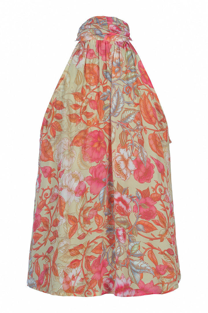 Halter Blouse in Olive Grove
