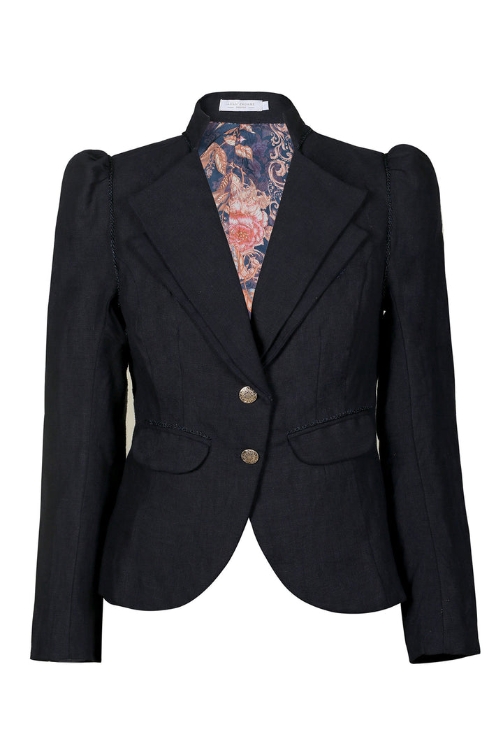 Double Lapel Blazer in Dark Navy