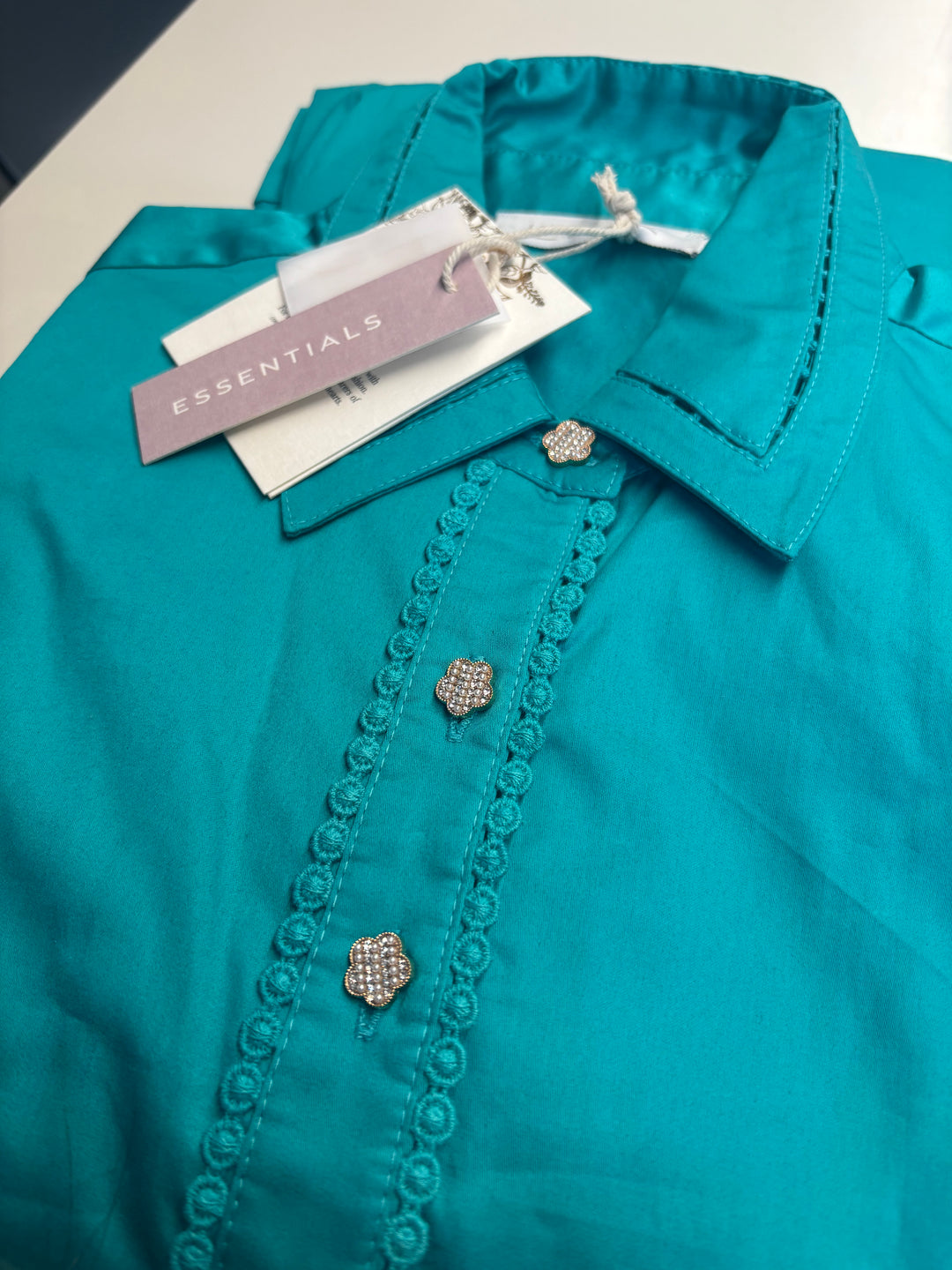Trench Maxi Dress in Turquoise