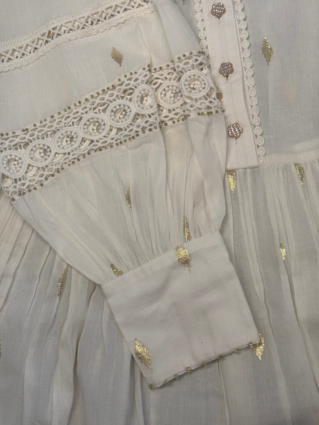 Trench Maxi Dress in Off White