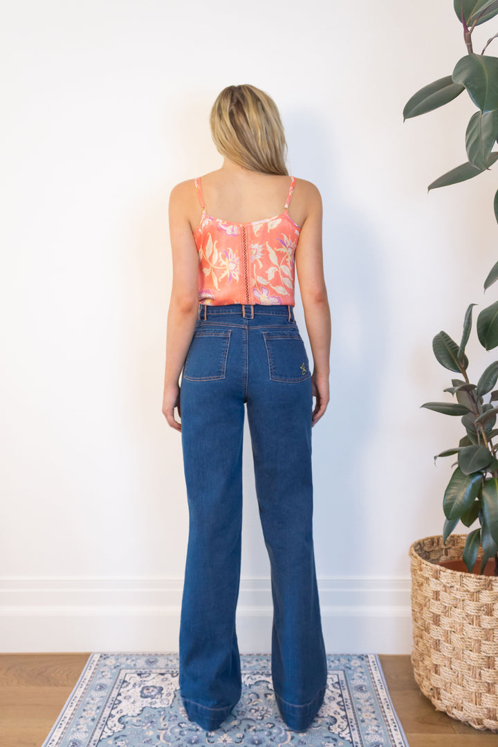Lace Cami in Pumpkin Florentine