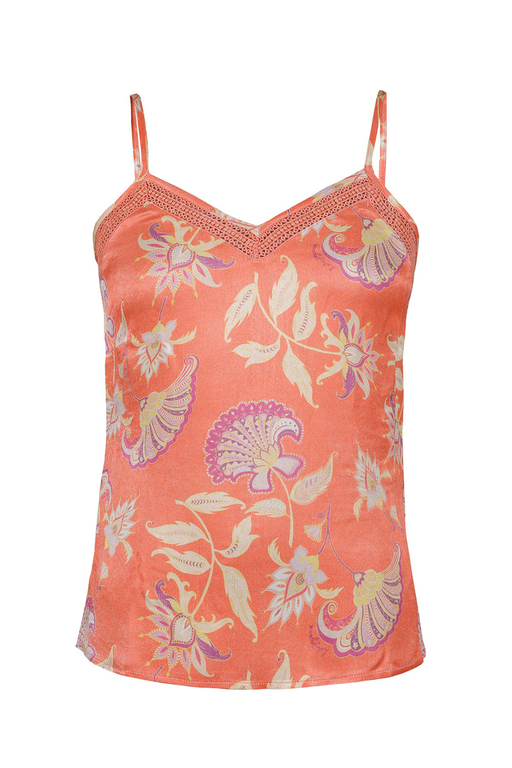 Lace Cami in Pumpkin Florentine