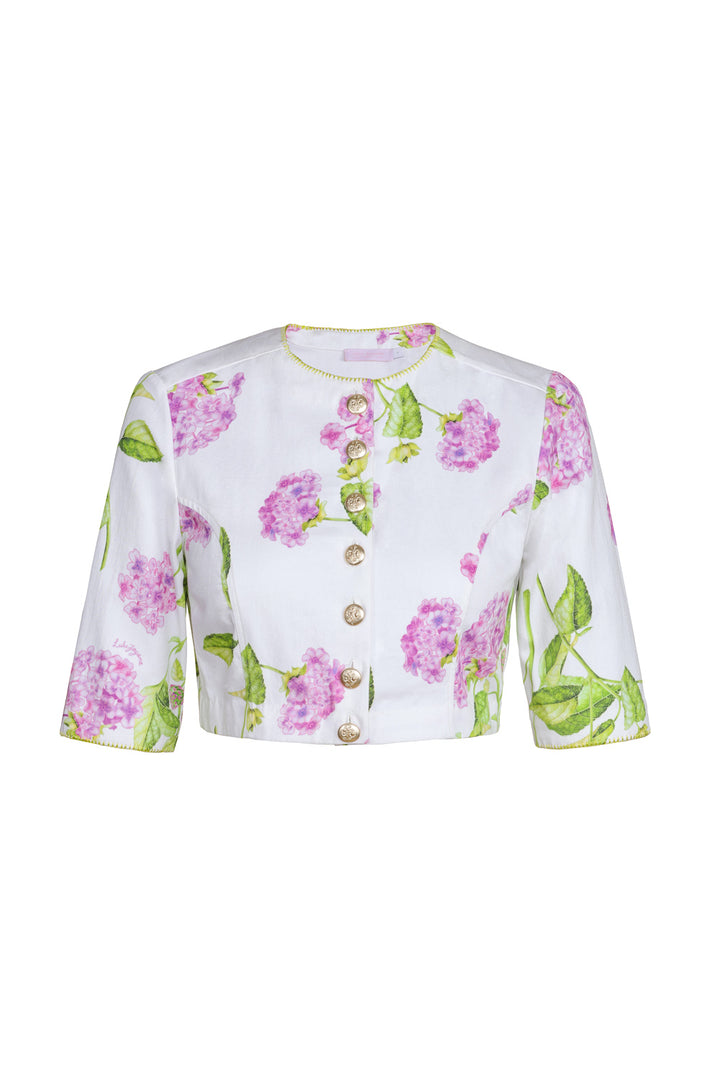 Cropped Jacket in Lilac Flora