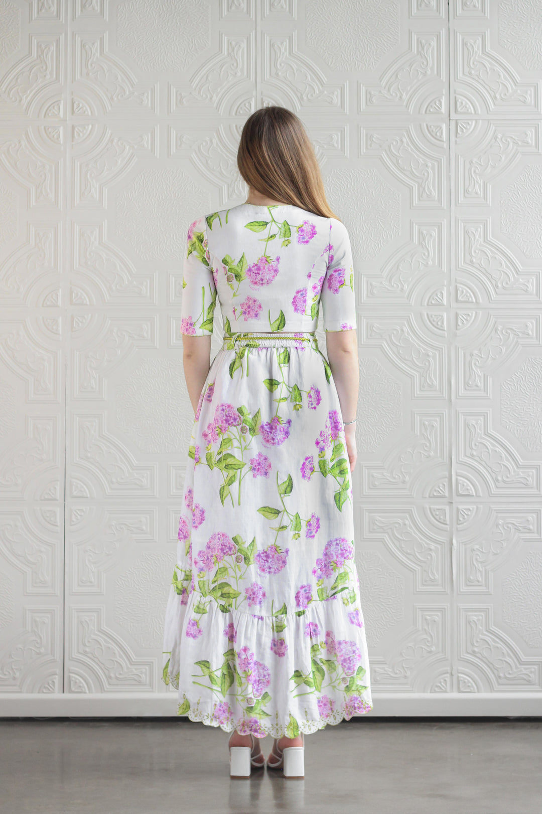 Cropped Jacket in Lilac Flora