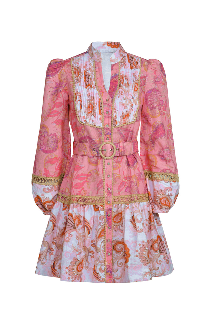 Pintuck Mini Dress in Rose Reverie – Lulu Zagame