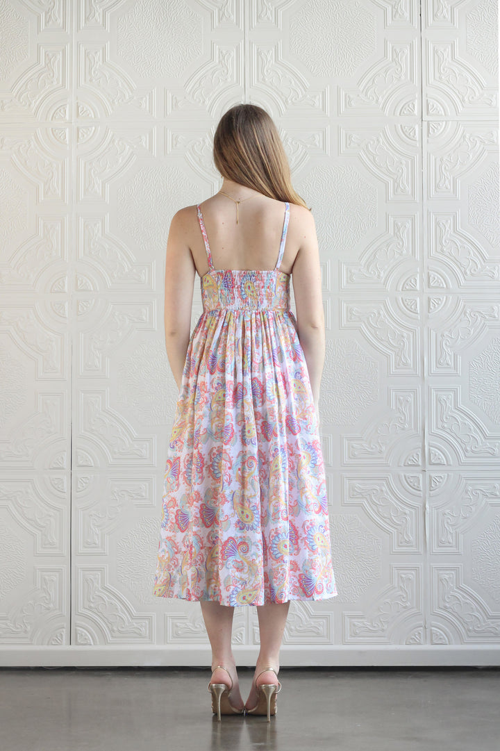 Bralet Midi Dress in Pomodore Flora