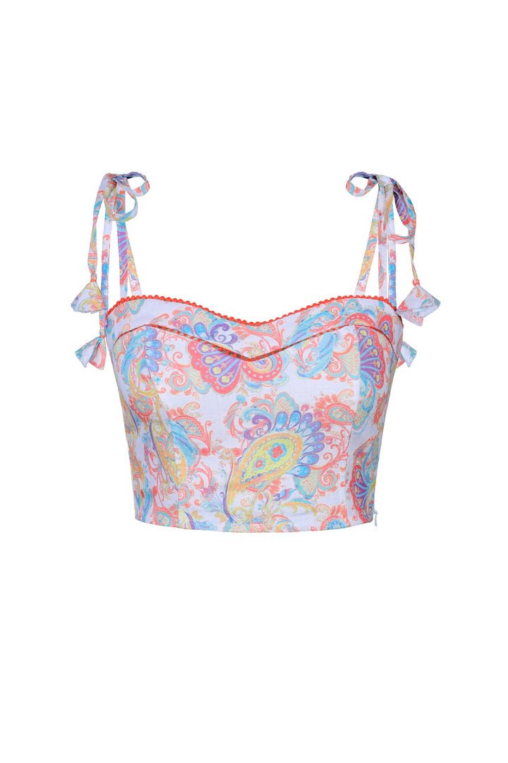 Sweetheart Bustier in Pomodore Flora
