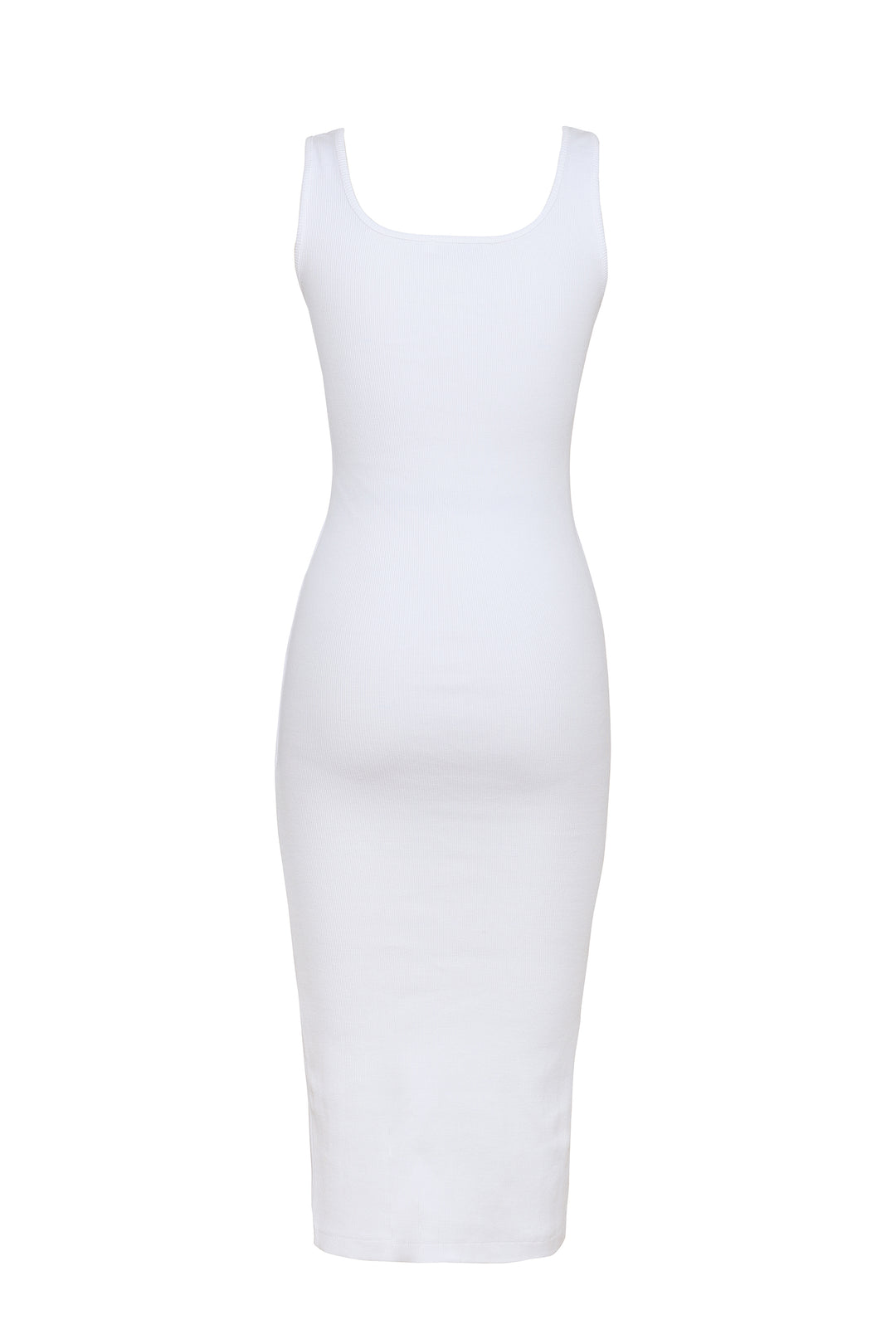 Rib Dress in White
