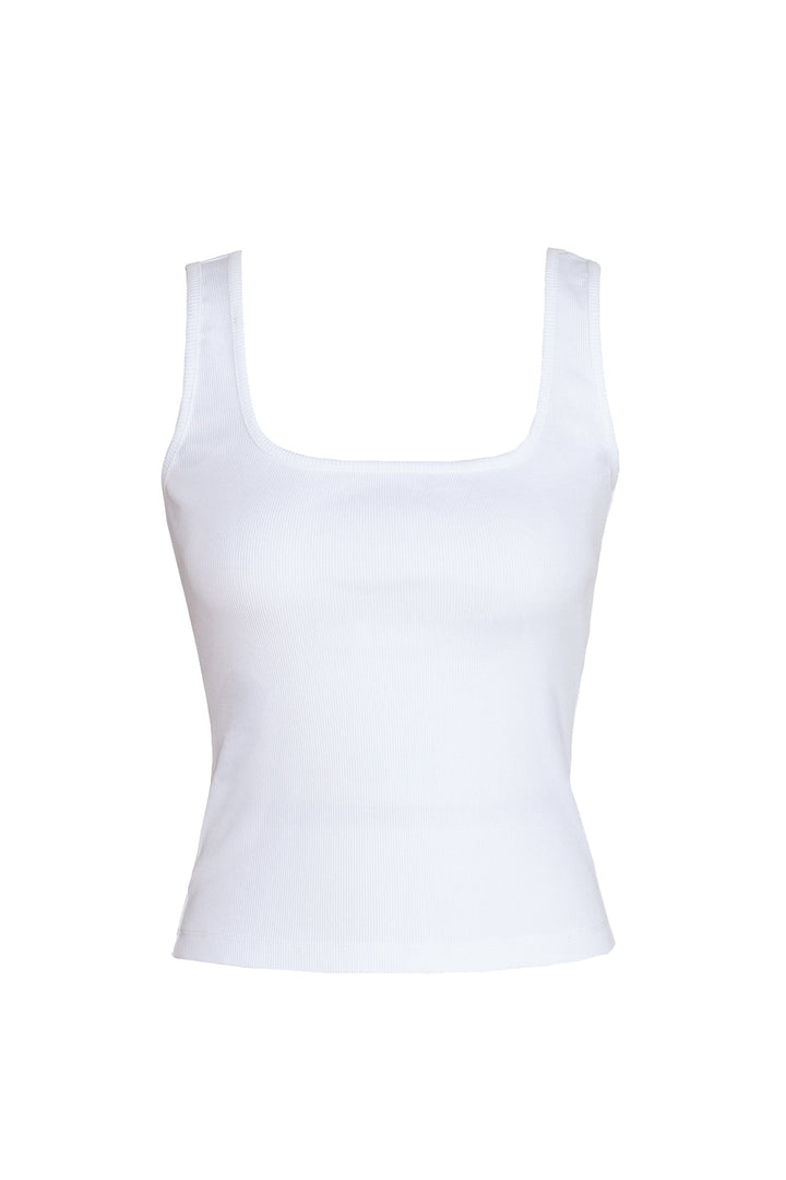 Rib Tank in White