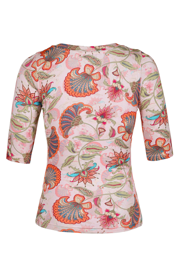 Fitted Tee in Blush Florentine