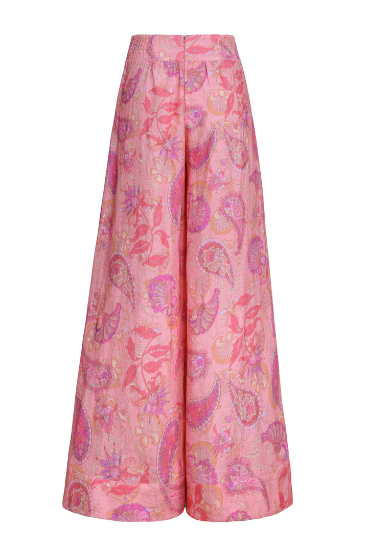 Wide Palazzo Pant in Rose Reverie