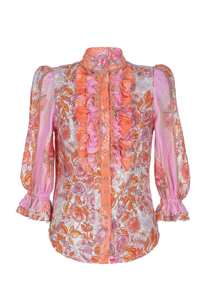Ruffle Blouse in Jardin Bouquet