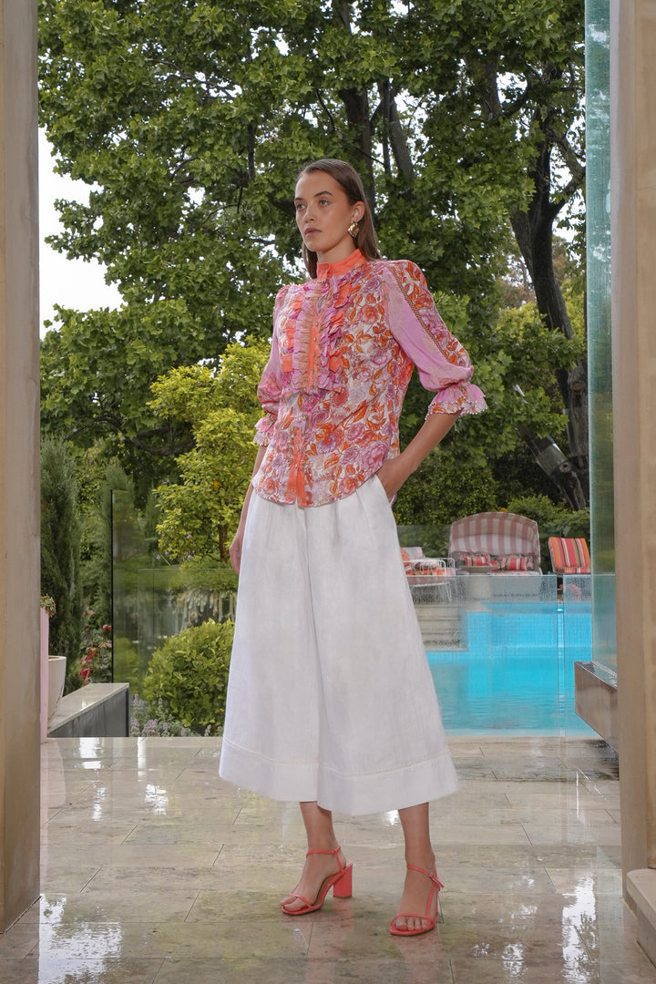 Ruffle Blouse in Jardin Bouquet