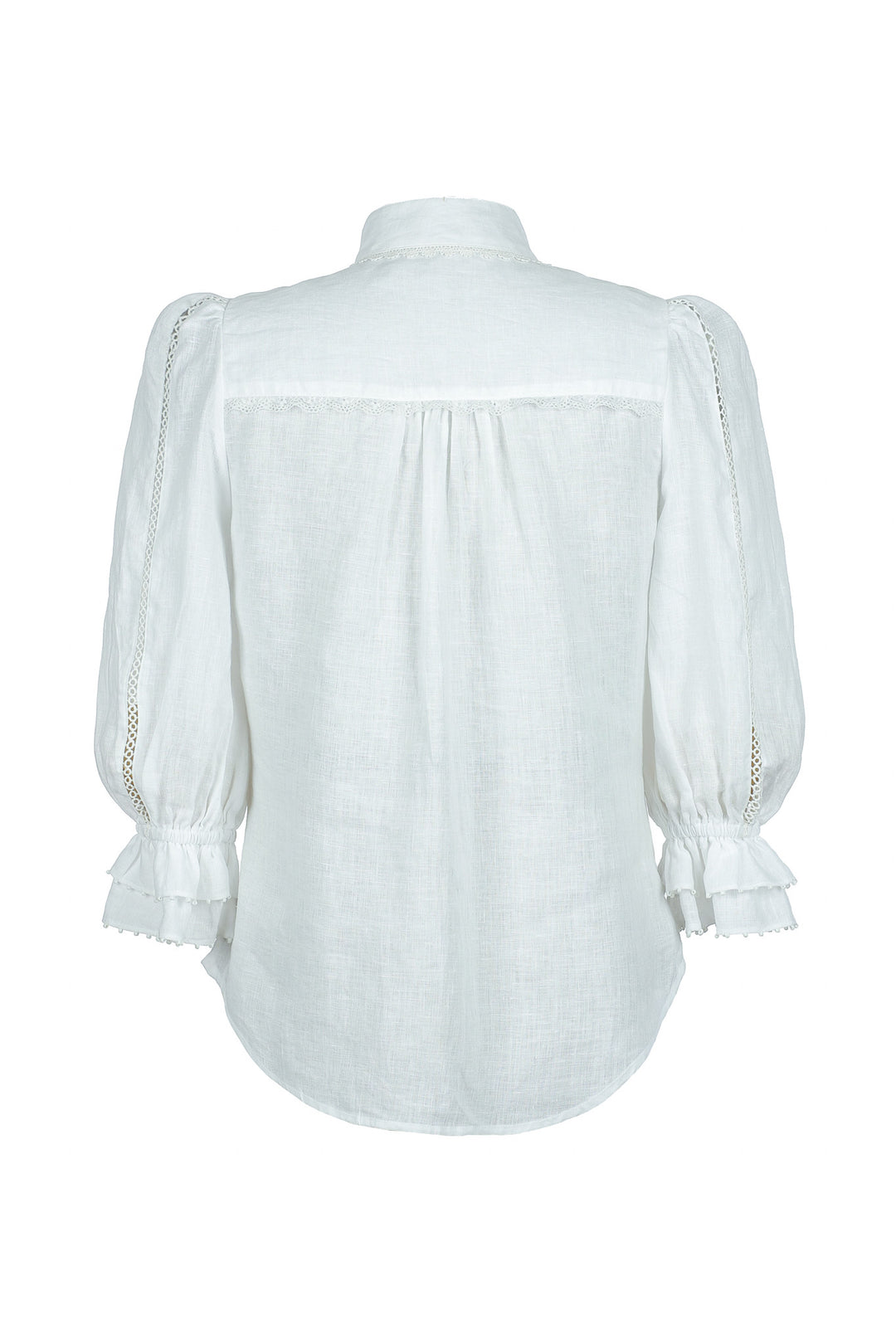 Ruffle Blouse in White