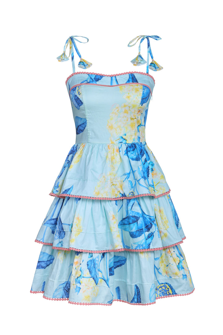 Bustier Mini Dress in Sardi Wild Flower