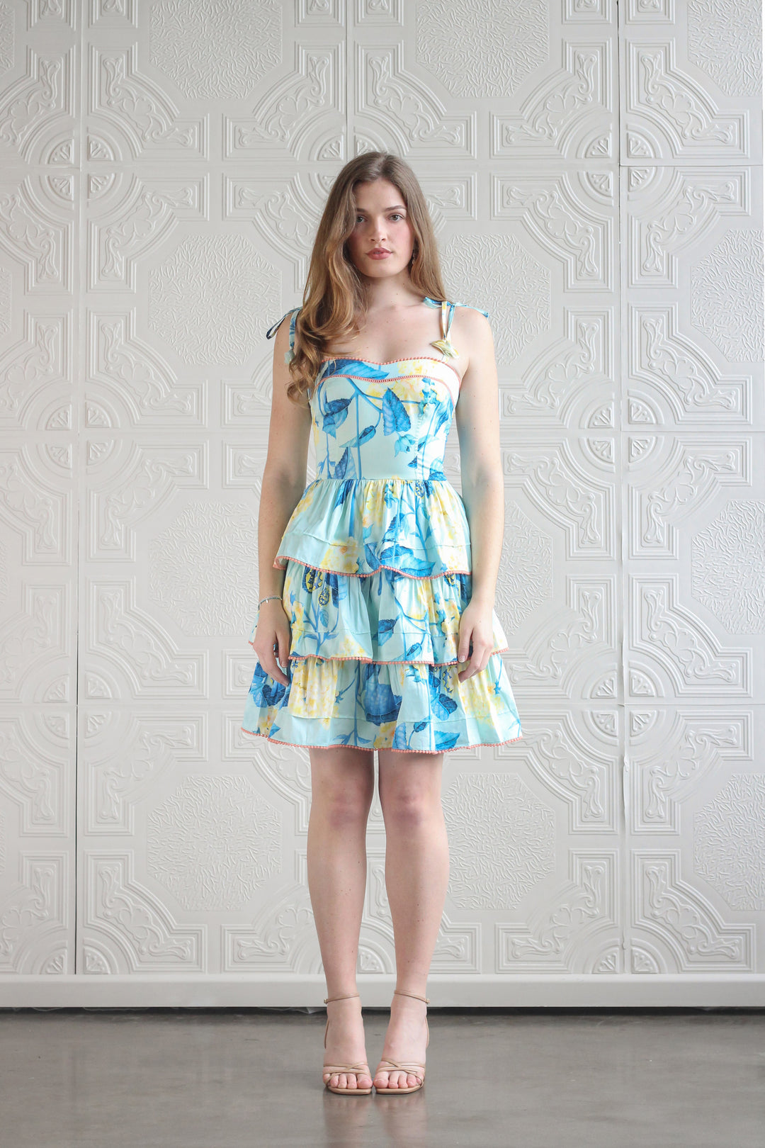 Bustier Mini Dress in Sardi Wild Flower