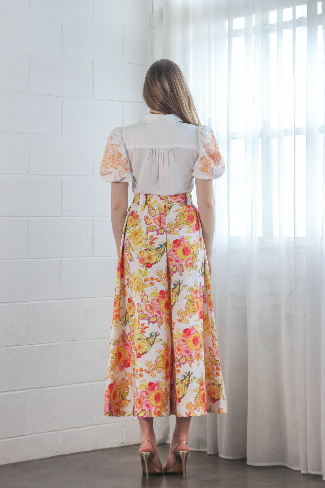 Super Wide Culotte in Luminous Petal