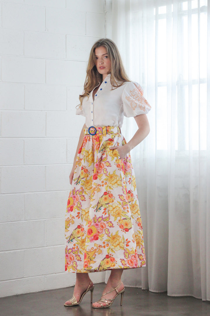 Super Wide Culotte in Luminous Petal