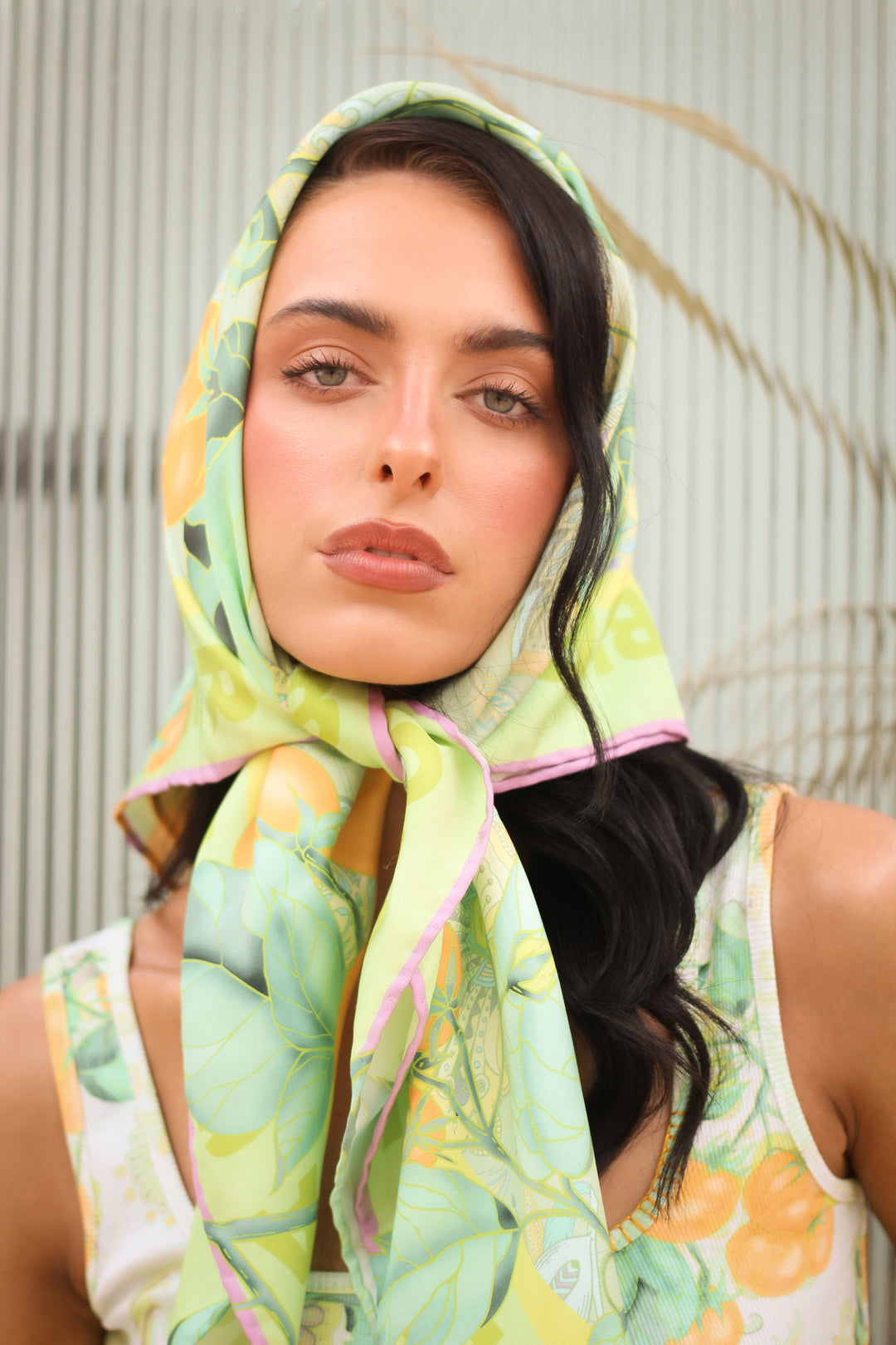 Silk Scarf in Golden Pomme