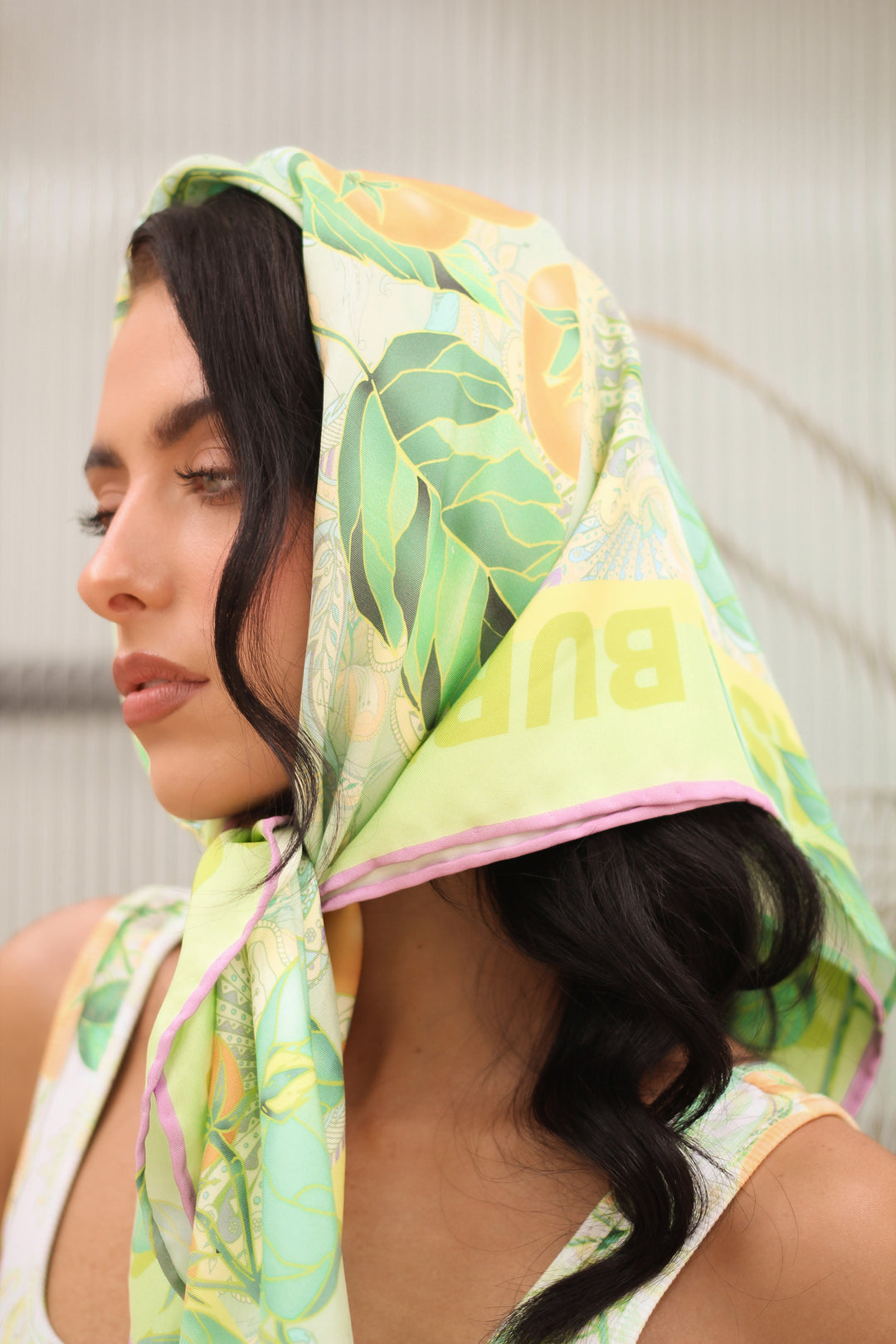 Silk Scarf in Golden Pomme