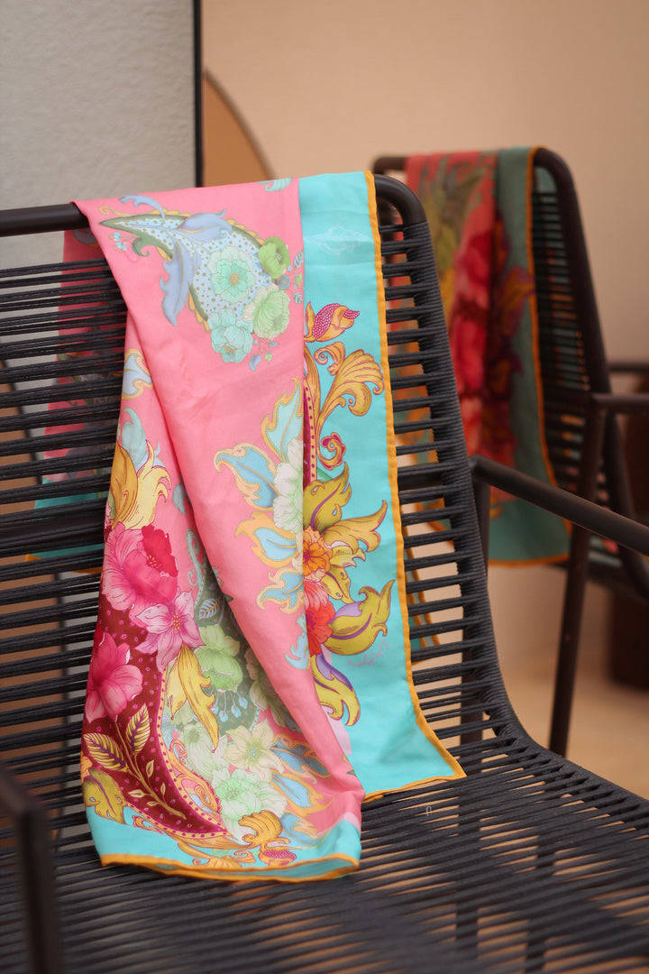 Silk Scarf in Jade Romance