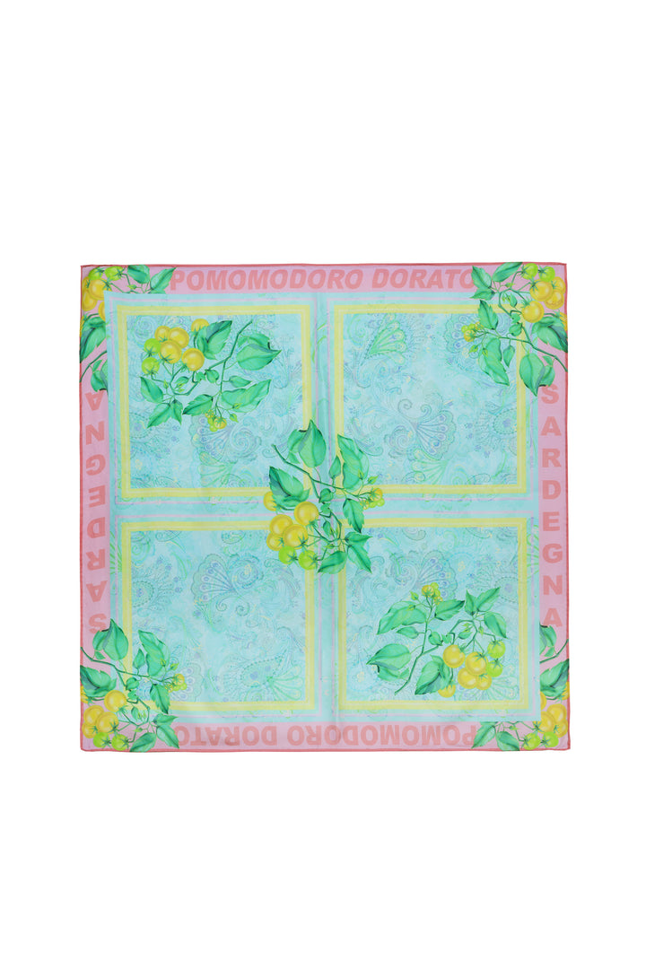 Silk Scarf in Pomodoro Dorato