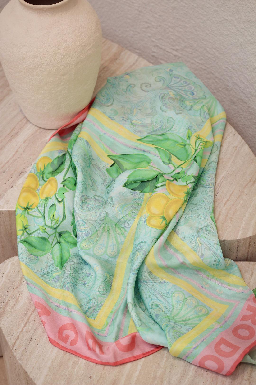 Silk Scarf in Pomodoro Dorato
