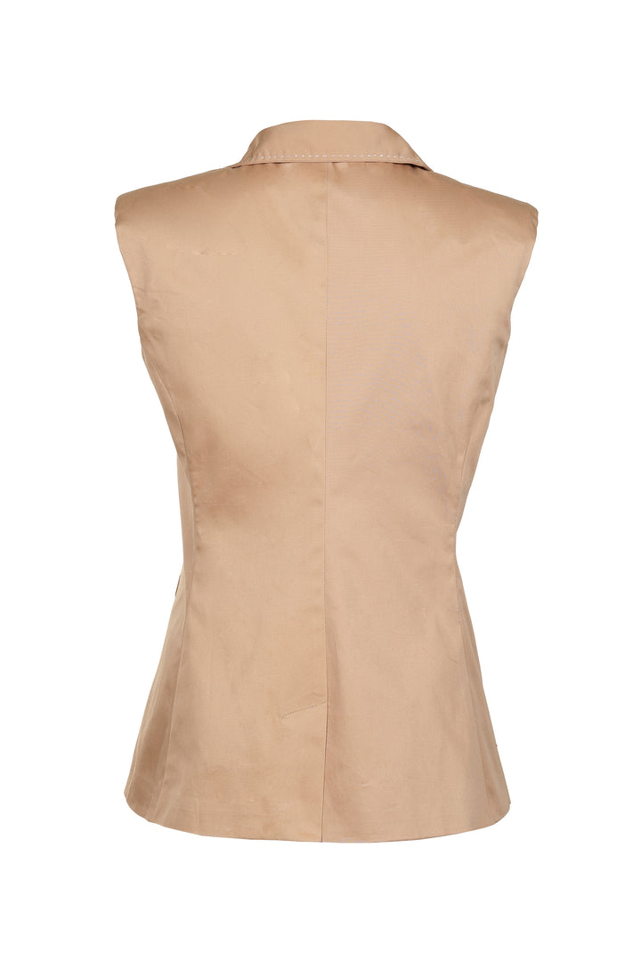 Sleeveless Blazer in Bronze