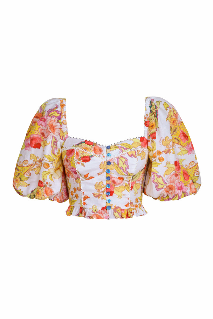 Sweetheart Blouse in Luminous Petal