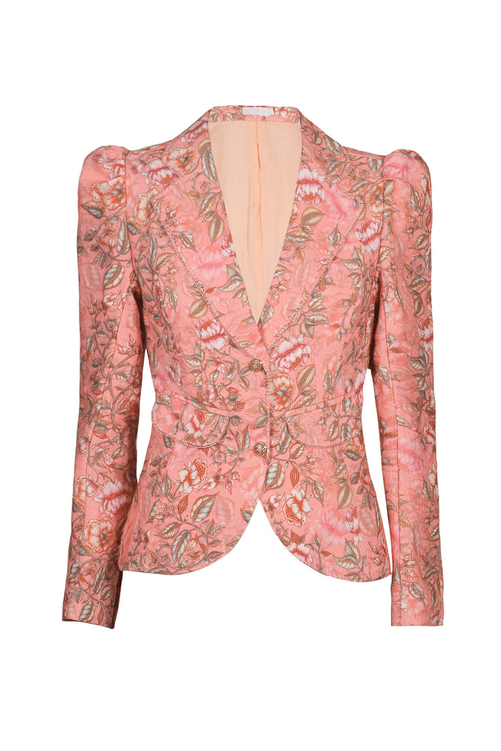 Tailored Blazer in Pink Vine