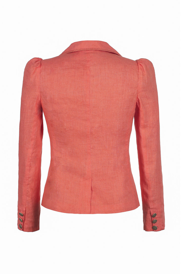 Tailored Blazer in Coral