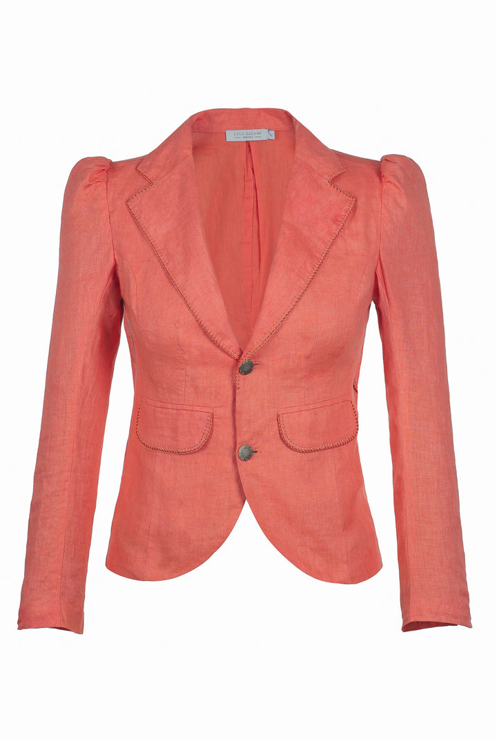 Tailored Blazer in Coral
