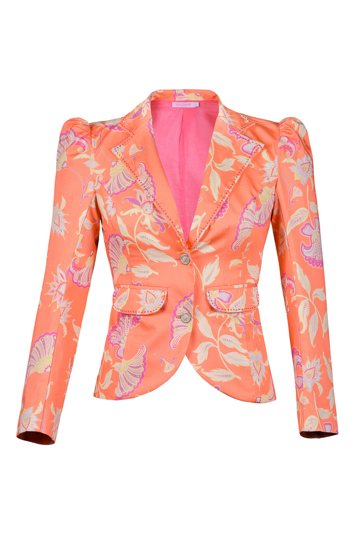 Tailored Blazer in Pumpkin Florentine
