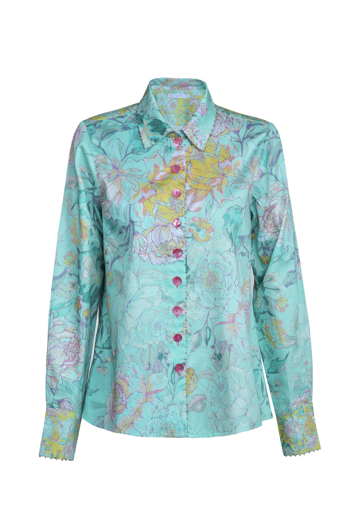 Tailored Shirt in Rose Azure
