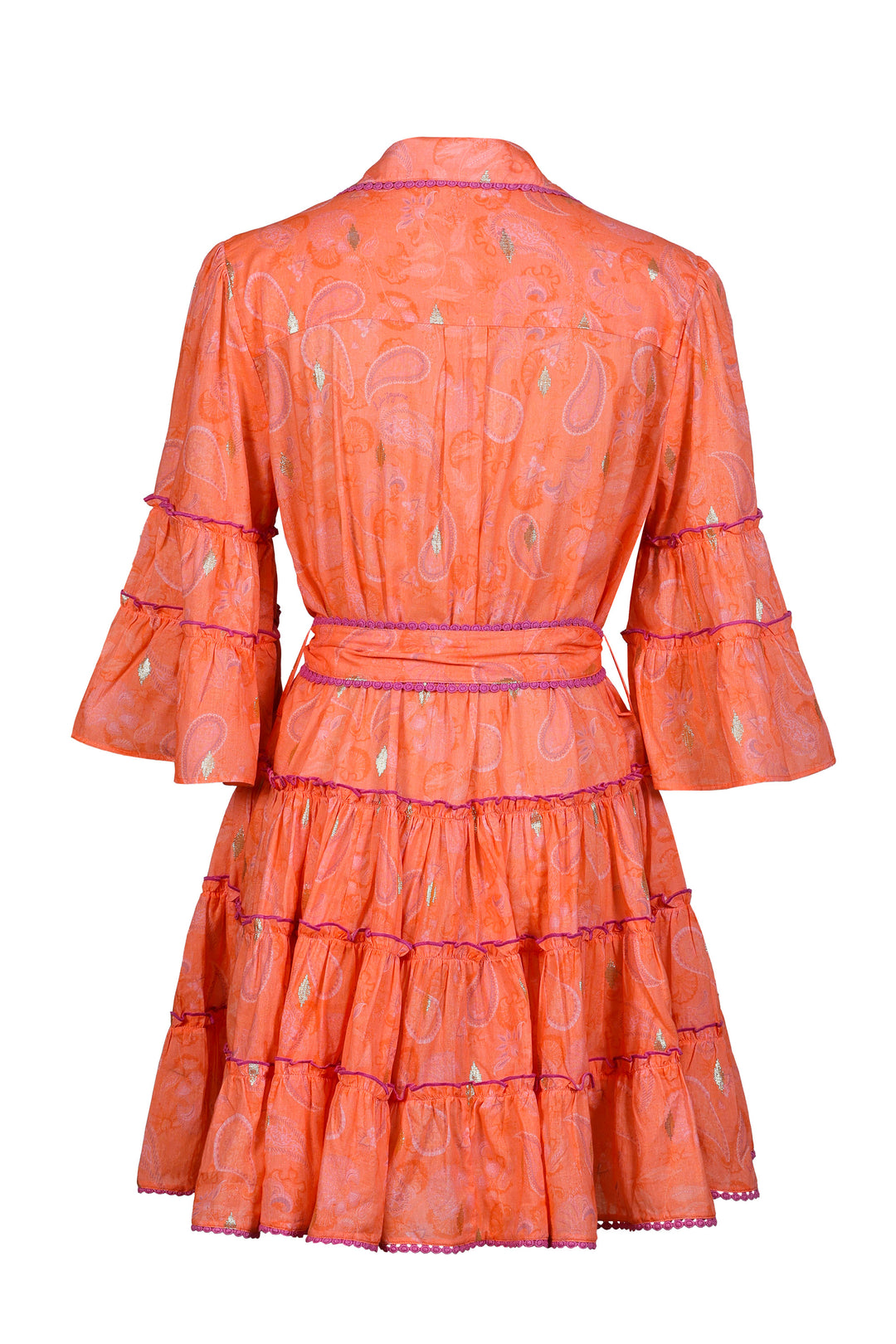 Tiered Mini Dress in Blushing Paisley