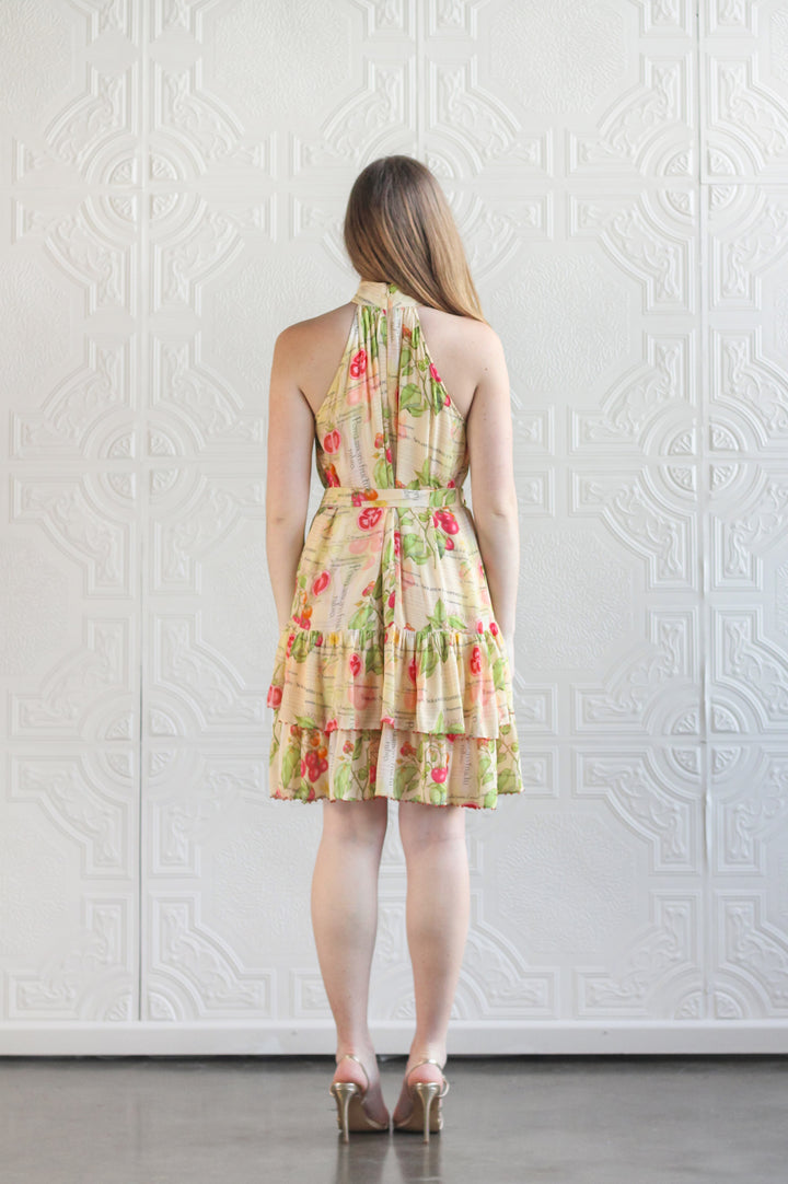 Halter Mini Dress in Tomato Anatomica