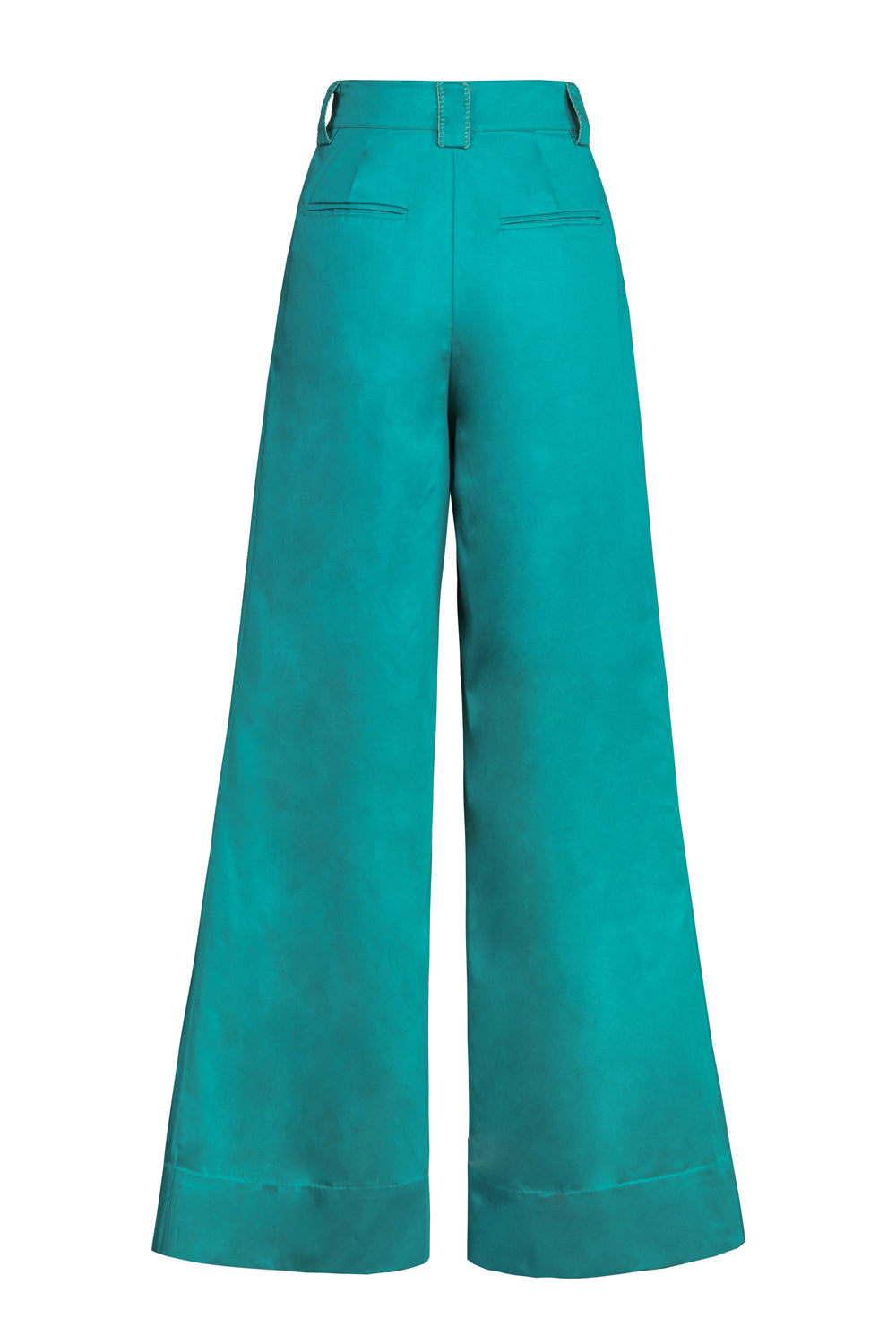 Pleated Trouser in Turquoise